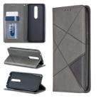 Rhombus Texture Horizontal Flip Magnetic Leather Case with Holder & Card Slots & Wallet For Nokia 4.2(Grey) - 1