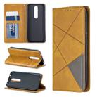 Rhombus Texture Horizontal Flip Magnetic Leather Case with Holder & Card Slots & Wallet For Nokia 4.2(Yellow) - 1