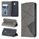 Rhombus Texture Horizontal Flip Magnetic Leather Case with Holder & Card Slots & Wallet For Nokia 2.2(Grey) - 1