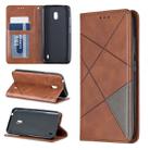 Rhombus Texture Horizontal Flip Magnetic Leather Case with Holder & Card Slots & Wallet For Nokia 2.2(Brown) - 1