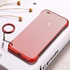 Frosted Anti-skidding TPU Protective Case with Metal Ring for iPhone 6(Red) - 1