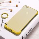 Frosted Anti-skidding TPU Protective Case with Metal Ring for iPhone 6(Yellow) - 1
