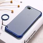 Frosted Anti-skidding TPU Protective Case with Metal Ring for iPhone 7 Plus / 8 Plus(Blue) - 1