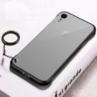 Frosted Anti-skidding TPU Protective Case with Metal Ring for iPhone XR(Black) - 1