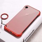 Frosted Anti-skidding TPU Protective Case with Metal Ring for iPhone XR(Red) - 1