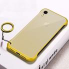 Frosted Anti-skidding TPU Protective Case with Metal Ring for iPhone XR(Yellow) - 1