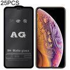 For iPhone XS Max / 11 Pro Max 25pcs AG Matte Frosted Full Cover Tempered Glass Film - 1