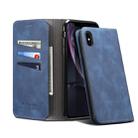 PU + TPU Horizontal Flip Leather Case with Holder & Card Slots & Wallet for iPhone X / XS(Blue) - 1