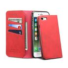 PU + TPU Horizontal Flip Leather Case with Holder & Card Slots & Wallet for iPhone 7 / 8(Red) - 1