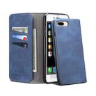 PU + TPU Horizontal Flip Leather Case with Holder & Card Slots & Wallet for iPhone 7 Plus / 8 Plus(Blue) - 1