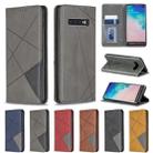 Rhombus Texture Horizontal Flip Magnetic Leather Case with Holder & Card Slots & Wallet For Galaxy S10+(Black) - 7