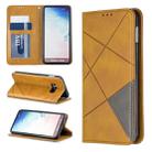 Rhombus Texture Horizontal Flip Magnetic Leather Case with Holder & Card Slots & Wallet For Galaxy S10e(Yellow) - 1