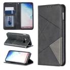 Rhombus Texture Horizontal Flip Magnetic Leather Case with Holder & Card Slots & Wallet For Galaxy S10e(Black) - 1