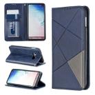 Rhombus Texture Horizontal Flip Magnetic Leather Case with Holder & Card Slots & Wallet For Galaxy S10e(Blue) - 1