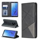 Rhombus Texture Horizontal Flip Magnetic Leather Case with Holder & Card Slots & Wallet For Galaxy S9(Black) - 1