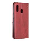 Rhombus Texture Horizontal Flip Magnetic Leather Case with Holder & Card Slots For Galaxy A10e / A20e(Red) - 3