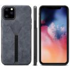 For iPhone 11 Pro PU + TPU Protective Case with Card Slots (Grey) - 1