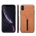 PU + TPU Protective Case with Card Slots for iPhone X / XS(Brown) - 1
