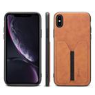 PU + TPU Protective Case with Card Slots for iPhone XR(Brown) - 1