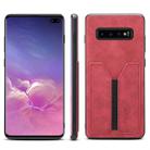 PU + TPU Protective Case with Card Slots for Galaxy S10(Red) - 1