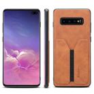PU + TPU Protective Case with Card Slots for Galaxy S10(Brown) - 1