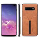 PU + TPU Protective Case with Card Slots for Galaxy S10+(Brown) - 1