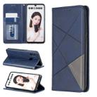 Rhombus Texture Horizontal Flip Magnetic Leather Case with Holder & Card Slots For Huawei P Smart 2019 / Honor 10 Lite(Blue) - 1