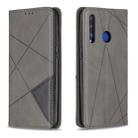 Rhombus Texture Horizontal Flip Magnetic Leather Case with Holder & Card Slots For Huawei P Smart+ 2019 / Honor 10i (Honor 20 lite)(Grey) - 1