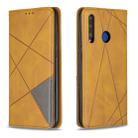 Rhombus Texture Horizontal Flip Magnetic Leather Case with Holder & Card Slots For Huawei P Smart+ 2019 / Honor 10i (Honor 20 lite)(Yellow) - 1