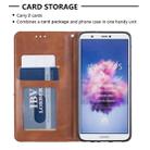 Rhombus Texture Horizontal Flip Magnetic Leather Case with Holder & Card Slots For Huawei P Smart (Enjoy 7S)(Brown) - 6