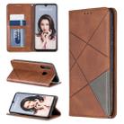 Rhombus Texture Horizontal Flip Magnetic Leather Case with Holder & Card Slots For Huawei P30 lite / nova 4e(Brown) - 1