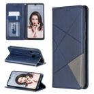 Rhombus Texture Horizontal Flip Magnetic Leather Case with Holder & Card Slots For Huawei P30 lite / nova 4e(Blue) - 1