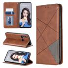 Rhombus Texture Horizontal Flip Magnetic Leather Case with Holder & Card Slots For Huawei P20 lite (2019) / nova 5i(Brown) - 1