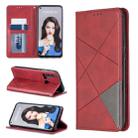 Rhombus Texture Horizontal Flip Magnetic Leather Case with Holder & Card Slots For Huawei P20 lite (2019) / nova 5i(Red) - 1