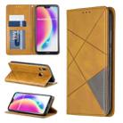 Rhombus Texture Horizontal Flip Magnetic Leather Case with Holder & Card Slots For Huawei P20 lite / nova 3e(Yellow) - 1