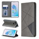 Rhombus Texture Horizontal Flip Magnetic Leather Case with Holder & Card Slots For Huawei Honor 7A / Y6 (2018)(Grey) - 1