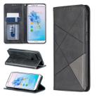 Rhombus Texture Horizontal Flip Magnetic Leather Case with Holder & Card Slots For Huawei Honor 7A / Y6 (2018)(Black) - 1