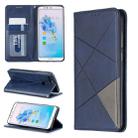 Rhombus Texture Horizontal Flip Magnetic Leather Case with Holder & Card Slots For Huawei Honor 7A / Y6 (2018)(Blue) - 1