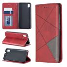 Rhombus Texture Horizontal Flip Magnetic Leather Case with Holder & Card Slots For Xiaomi Redmi 7A(Red) - 1