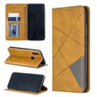 Rhombus Texture Horizontal Flip Magnetic Leather Case with Holder & Card Slots For Xiaomi Redmi 7(Yellow) - 1
