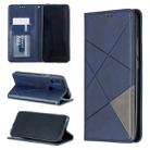 Rhombus Texture Horizontal Flip Magnetic Leather Case with Holder & Card Slots For Xiaomi Redmi 7(Blue) - 1