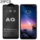 25 PCS AG Matte Frosted Full Cover Tempered Glass For Xiaomi Redmi Note 6 Pro - 1