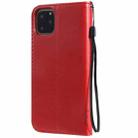 For iPhone 11 Pro Max Tree & Cat Pattern Pressed Printing Horizontal Flip PU Leather Case with Holder & Card Slots & Wallet & Lanyard (Red) - 3