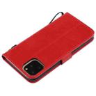 For iPhone 11 Pro Max Tree & Cat Pattern Pressed Printing Horizontal Flip PU Leather Case with Holder & Card Slots & Wallet & Lanyard (Red) - 7