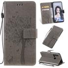 Tree & Cat Pattern Pressed Printing Horizontal Flip PU Leather Case with Holder & Card Slots & Wallet & Lanyard For Huawei P20 Lite 2019 / Nova 5i(Grey) - 1