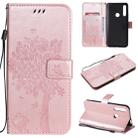 Tree & Cat Pattern Pressed Printing Horizontal Flip PU Leather Case with Holder & Card Slots & Wallet & Lanyard For Huawei P Smart Z / Y9 Prime 2019(Rose Gold) - 1