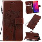 Tree & Cat Pattern Pressed Printing Horizontal Flip PU Leather Case with Holder & Card Slots & Wallet & Lanyard For Xiaomi Mi 9T & Mi 9T Pro & Redmi K20 & K20 Pro(Brown) - 1