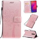 Tree & Cat Pattern Pressed Printing Horizontal Flip PU Leather Case with Holder & Card Slots & Wallet & Lanyard For Xiaomi Mi 9T & Mi 9T Pro & Redmi K20 & K20 Pro(Rose Gold) - 1