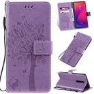 Tree & Cat Pattern Pressed Printing Horizontal Flip PU Leather Case with Holder & Card Slots & Wallet & Lanyard For Xiaomi Mi 9T & Mi 9T Pro & Redmi K20 & K20 Pro(Light Purple) - 1