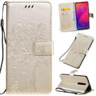 Tree & Cat Pattern Pressed Printing Horizontal Flip PU Leather Case with Holder & Card Slots & Wallet & Lanyard For Xiaomi Mi 9T & Mi 9T Pro & Redmi K20 & K20 Pro(Gold) - 1